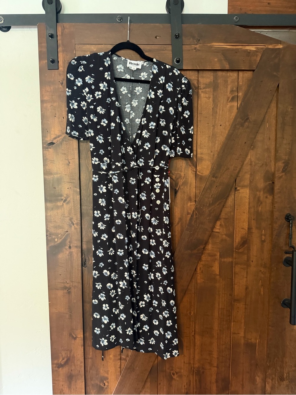 Rouje Gabin Floral Midi wrap Dress